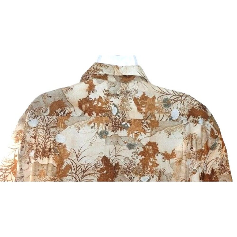 Liberty House of Hawaii Button Down Men XL Tan Vintage Floral Aloha Shirt Hawaii - Picture 9 of 9